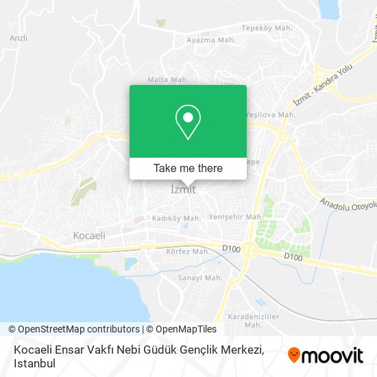 Kocaeli Ensar Vakfı Nebi Güdük Gençlik Merkezi map