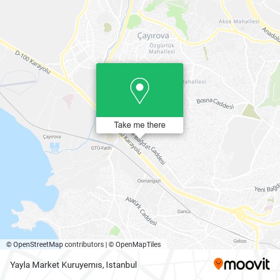 Yayla Market Kuruyemıs map