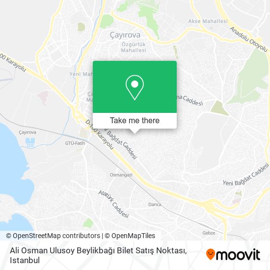 Ali Osman Ulusoy Beylikbağı Bilet Satış Noktası map