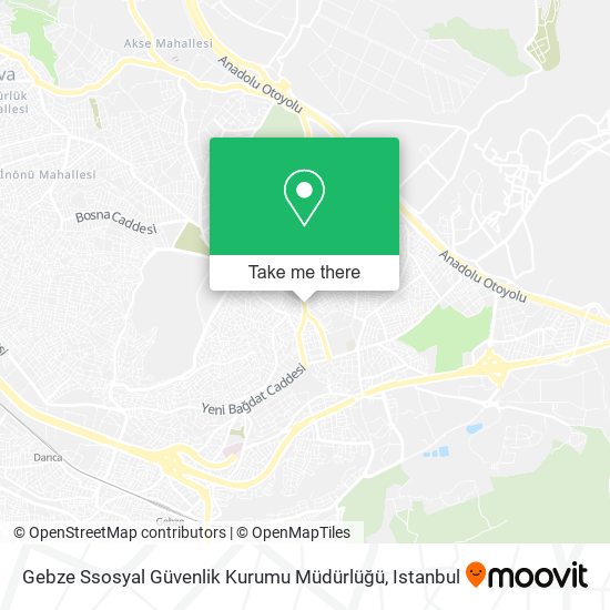 Gebze Ssosyal Güvenlik Kurumu Müdürlüğü map