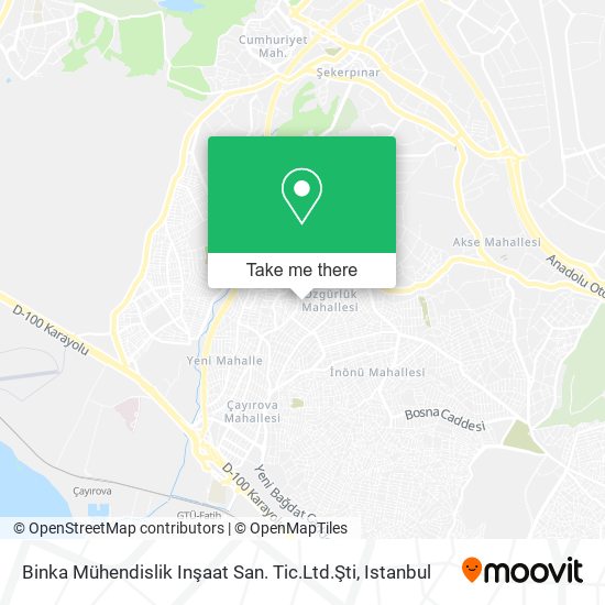 Binka Mühendislik Inşaat San. Tic.Ltd.Şti map