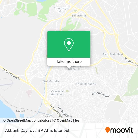 Akbank Çayırova BP Atm map