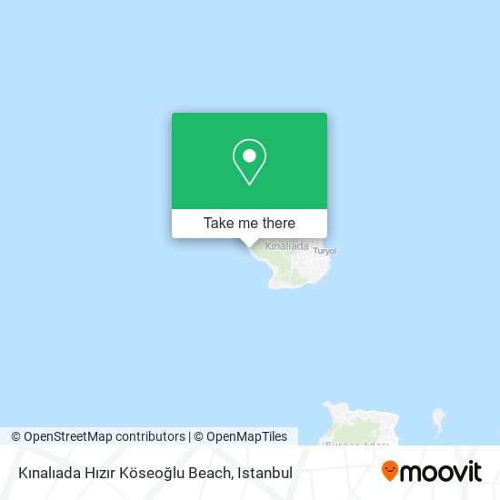 Kınalıada Hızır Köseoğlu Beach map