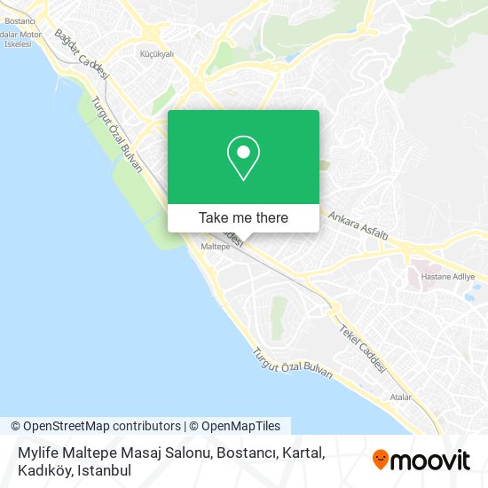 Mylife Maltepe Masaj Salonu, Bostancı, Kartal, Kadıköy map