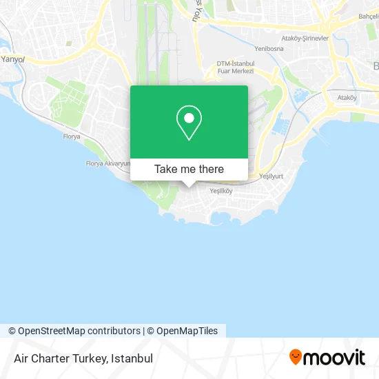 Air Charter Turkey map