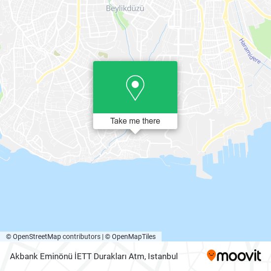 Akbank Eminönü İETT Durakları Atm map