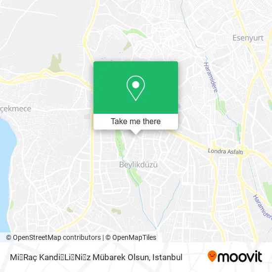 Mi̇Raç Kandi̇Li̇Ni̇z Mübarek Olsun map