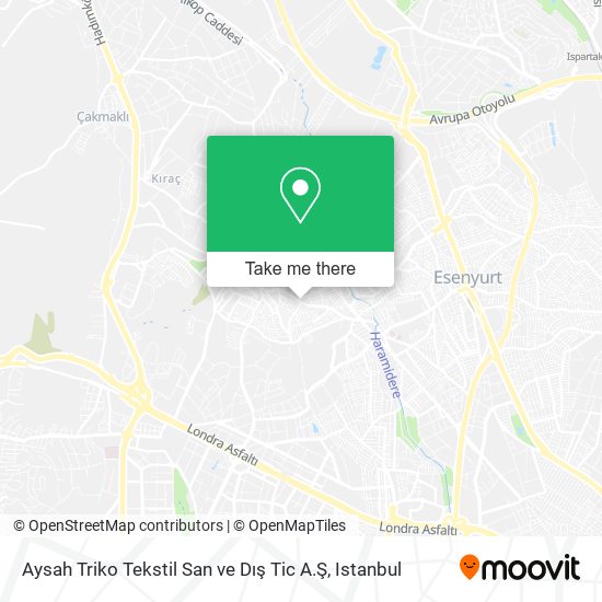 Aysah Triko Tekstil San ve Dış Tic A.Ş map