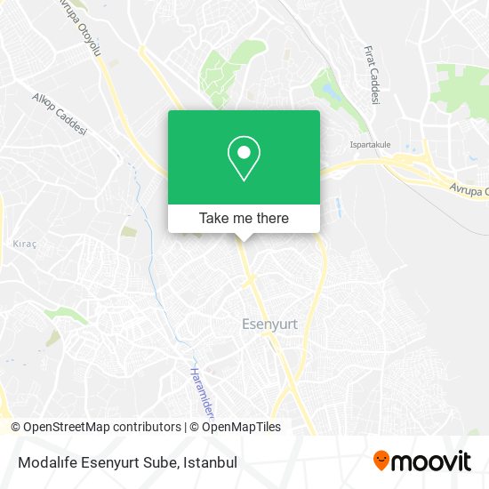 Modalıfe Esenyurt Sube map