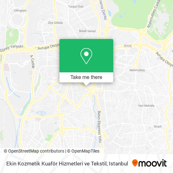 Ekin Kozmetik Kuaför Hizmetleri ve Tekstil map