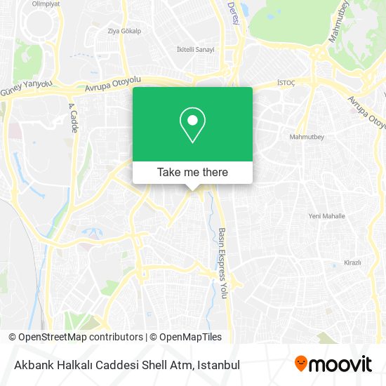 Akbank Halkalı Caddesi Shell Atm map