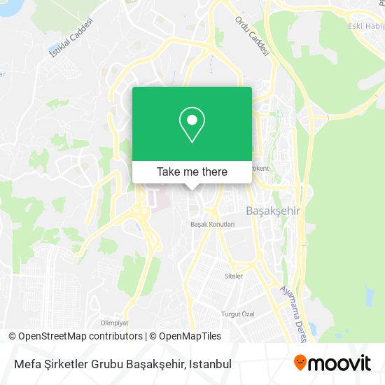 Mefa Şirketler Grubu Başakşehir map