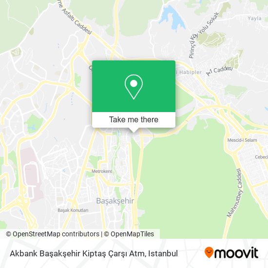 Akbank Başakşehir Kiptaş Çarşı Atm map