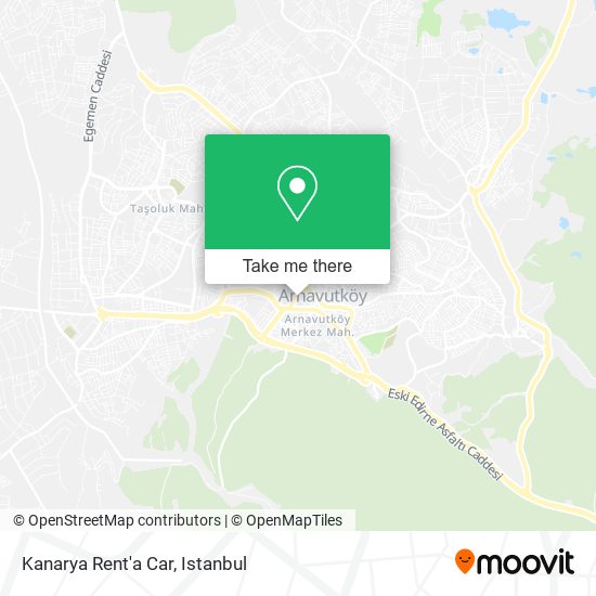 Kanarya Rent'a Car map