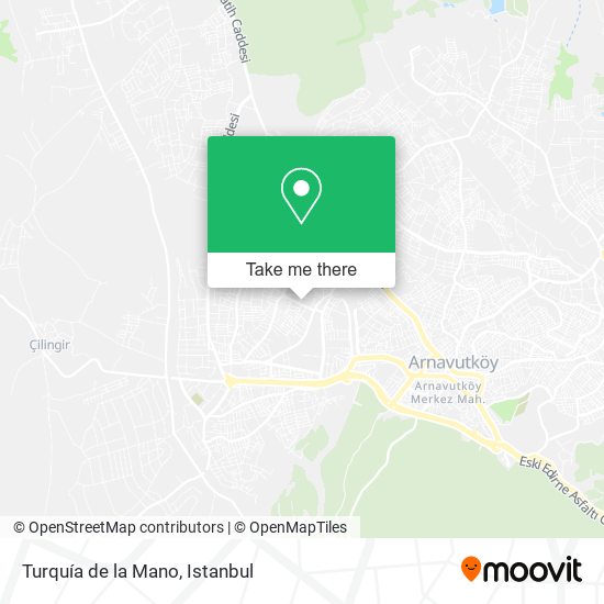 Turquía de la Mano map