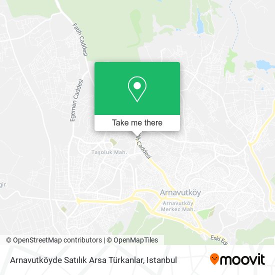 Arnavutköyde Satılık Arsa Türkanlar map