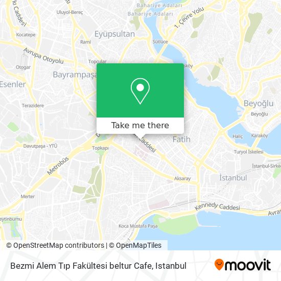 Bezmi Alem Tıp Fakültesi beltur Cafe map