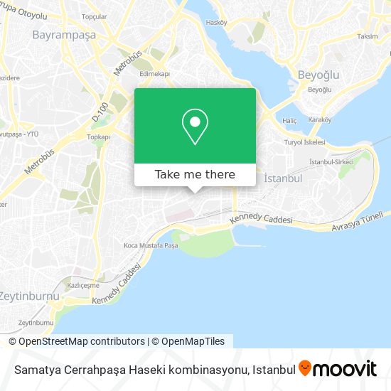 Samatya Cerrahpaşa Haseki kombinasyonu map