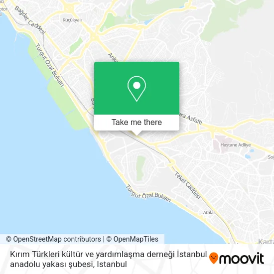 Kırım Türkleri kültür ve yardımlaşma derneği İstanbul anadolu yakası şubesi map