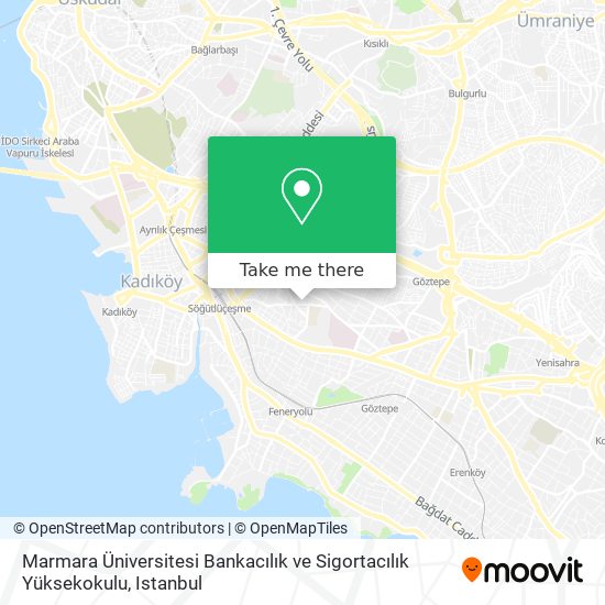 Marmara Üniversitesi Bankacılık ve Sigortacılık Yüksekokulu map