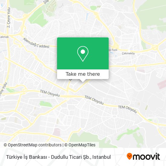 Türkiye İş Bankası - Dudullu Ticari Şb. map