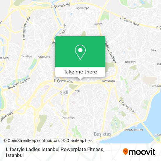 Lifestyle Ladies Istanbul Powerplate Fitness map