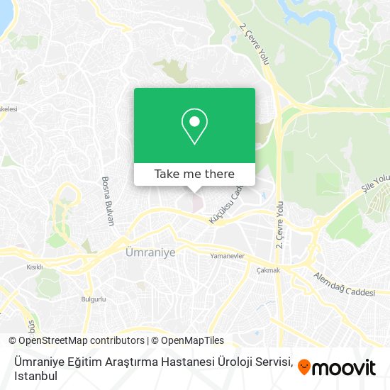 Ümraniye Eğitim Araştırma Hastanesi Üroloji Servisi map