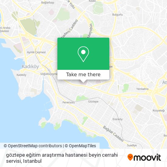 göztepe eğitim araştırma hastanesi beyin cerrahi servisi map