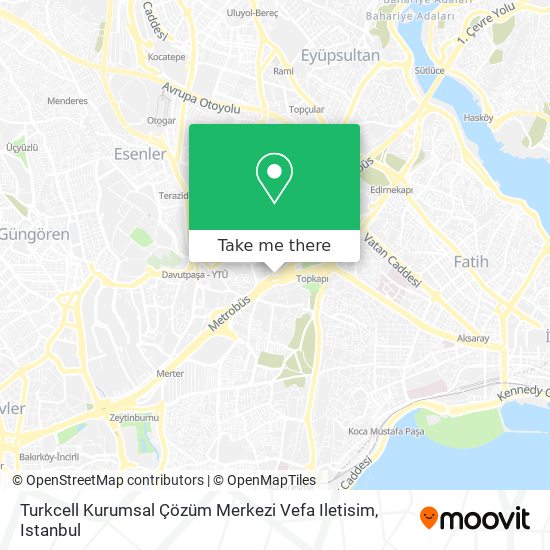 Turkcell Kurumsal Çözüm Merkezi Vefa Iletisim map