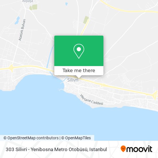 303 Silivri - Yenibosna Metro Otobüsü map