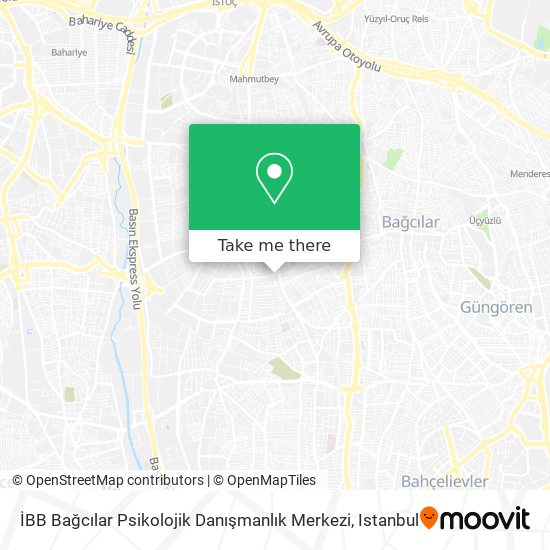 İBB Bağcılar Psikolojik Danışmanlık Merkezi map