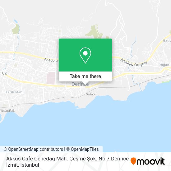 Akkus Cafe Cenedag Mah. Çeşme Şok. No 7 Derince İzmit map