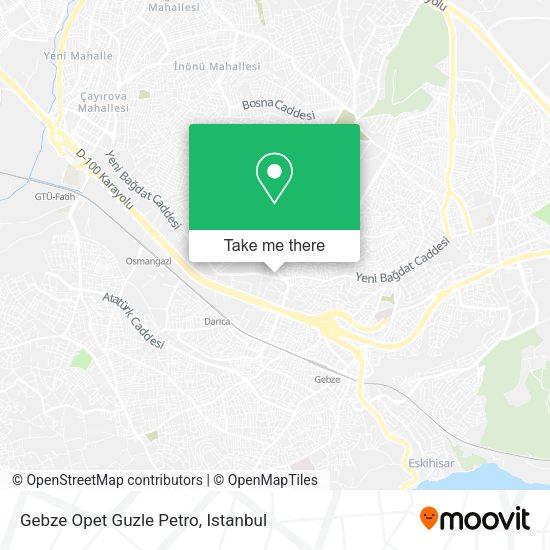 Gebze Opet Guzle Petro map