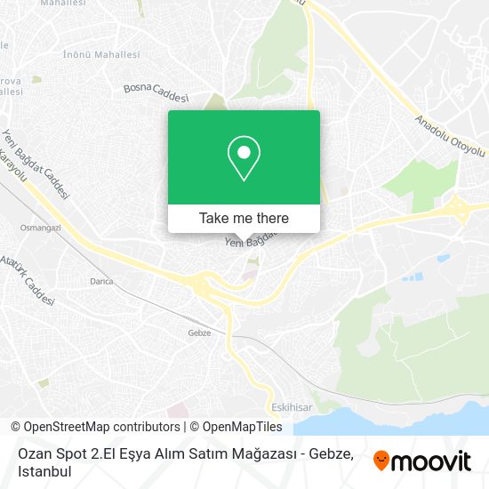 Ozan Spot 2.El Eşya Alım Satım Mağazası - Gebze map