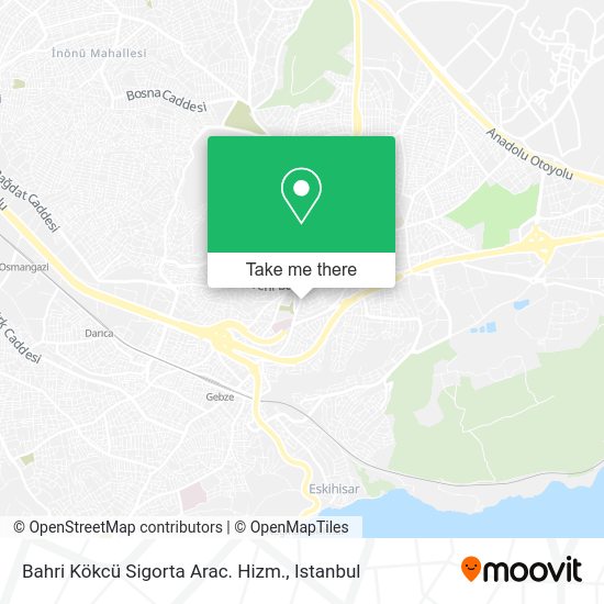Bahri Kökcü Sigorta Arac. Hizm. map