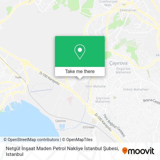 Netgül İnşaat Maden Petrol Nakliye İstanbul Şubesi map