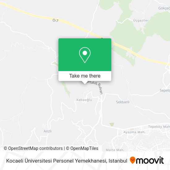 Kocaeli Üniversitesi Personel Yemekhanesi map