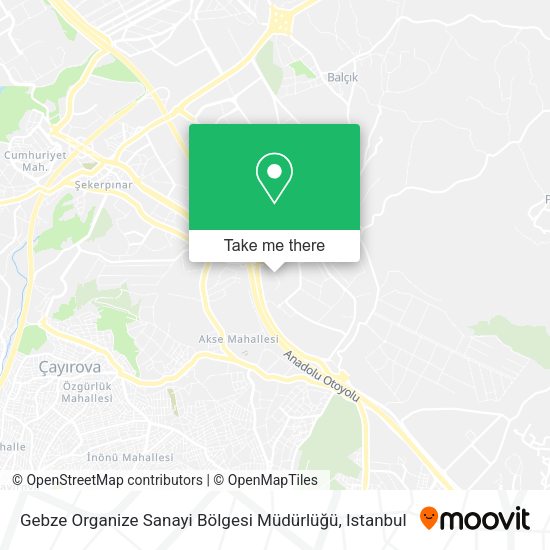 Gebze Organize Sanayi Bölgesi Müdürlüğü map