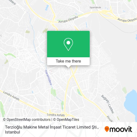 Terzioğlu Makine Metal İnşaat Ticaret Limited Şti. map