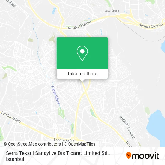 Serra Tekstil Sanayi ve Dış Ticaret Limited Şti. map