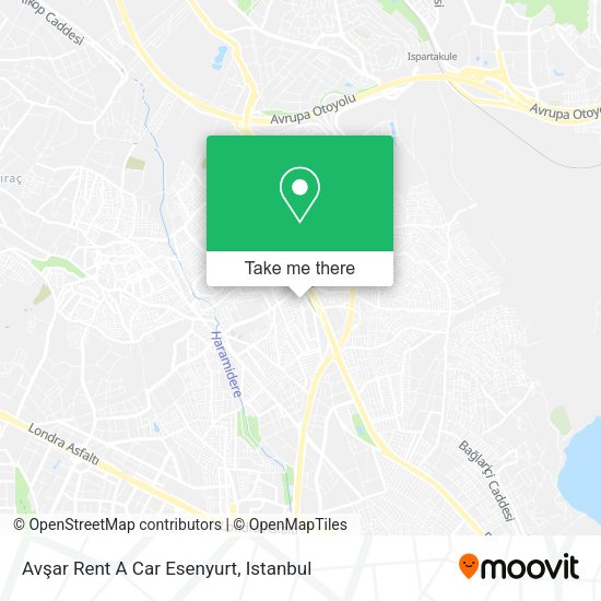 Avşar Rent A Car Esenyurt map
