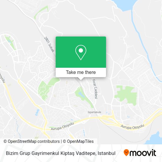 Bizim Grup Gayrimenkul Kiptaş Vaditepe map