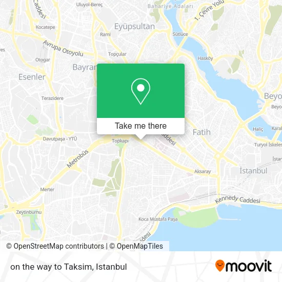 on the way to Taksim map