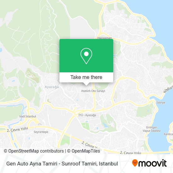 Gen Auto Ayna Tamiri - Sunroof Tamiri map
