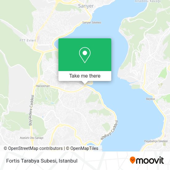 Fortis Tarabya Subesi map