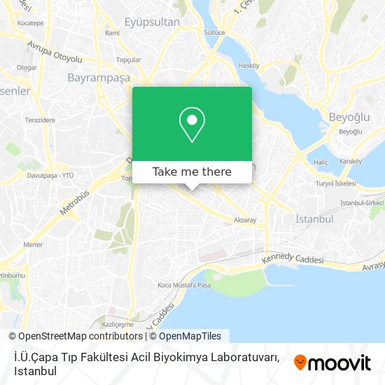 İ.Ü.Çapa Tıp Fakültesi Acil Biyokimya Laboratuvarı map