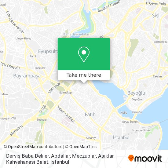 Derviş Baba Deliler, Abdallar, Meczuplar, Aşıklar Kahvehanesi Balat map