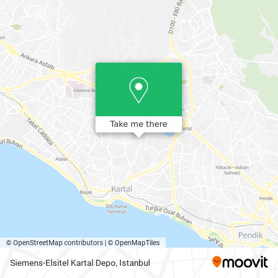 Siemens-Elsitel Kartal Depo map