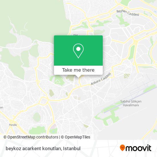 beykoz acarkent konutları map