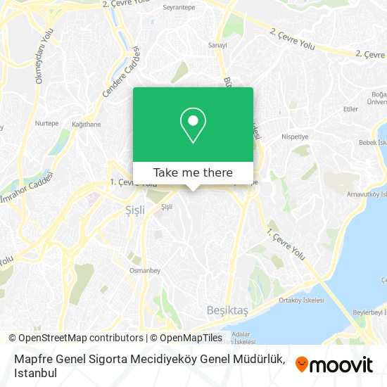 Mapfre Genel Sigorta Mecidiyeköy Genel Müdürlük map